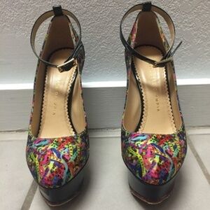 CHARLOTTE OLYMPIA DOLORES sz 36.5 Platform Heels